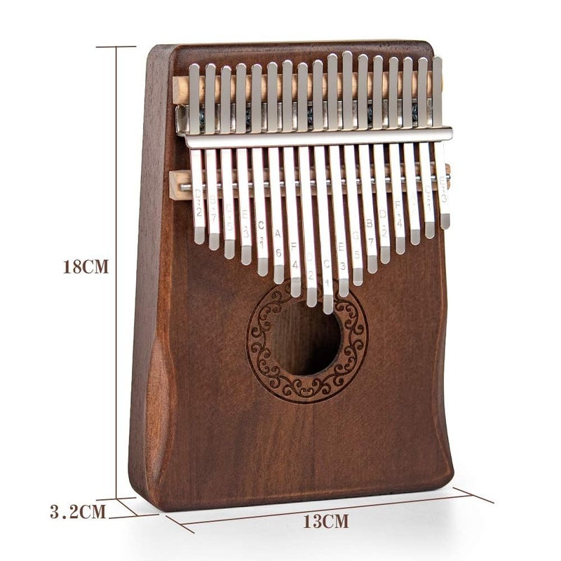 Ucuber Kalimba Thumb Piano 17 Keys, Solid Wood Thumb Piano for Beginners Adults, Portable Finger Piano with Instruction - Ideal Musical Gift for Relaxation - Image 5